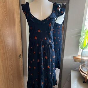 Dress Forum Blue Pleated Midi Sundress